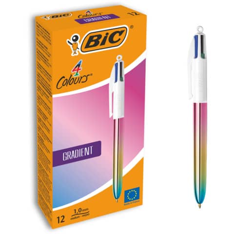 Espositore 30 penne a sfera a scatto Bic 4 Colours Gradient 511031